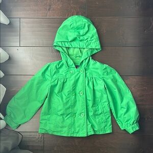 Gap Double Breasted Beautiful Girls Green Spring Fall Coat Raincoat 5T